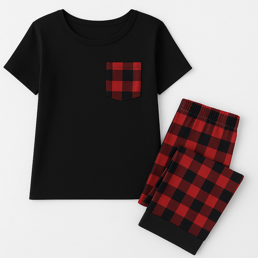 Bold Red & Black Lounge Wear / Pajama Set